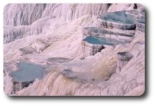 Limestone pools at Pamakkule, Cappadocia, Turkey