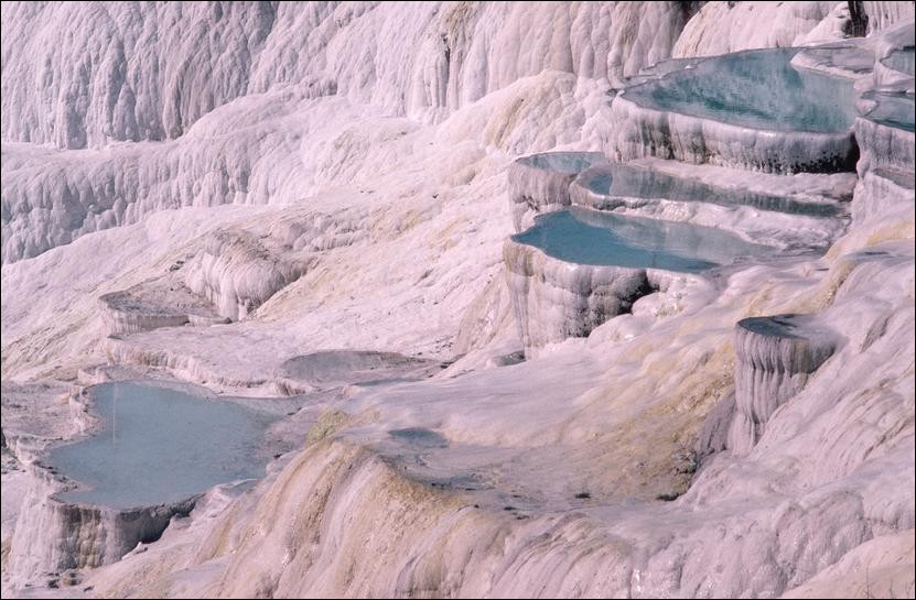 Limestone pools at Pamakkule, Cappadocia, Turkey