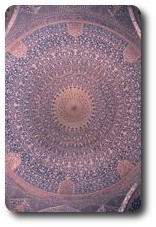 Ceiling of dome inside Masjed-e Shukh Lotfollah, Esfahan, Iran
