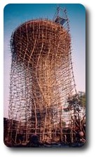 Bamboo scaffolding at the Golden Temple, Amritsar, India