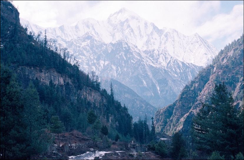 Annapurna II before Chame, Annapurna Circuit, Nepal