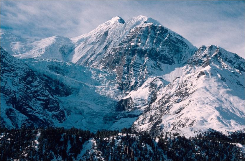 Glacier opposite Manang, Annapurna Circuit, Nepal