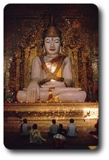 Sitting Buddha statue, Kyauktawgyi Pagoda, Mandalay, Myanmar
