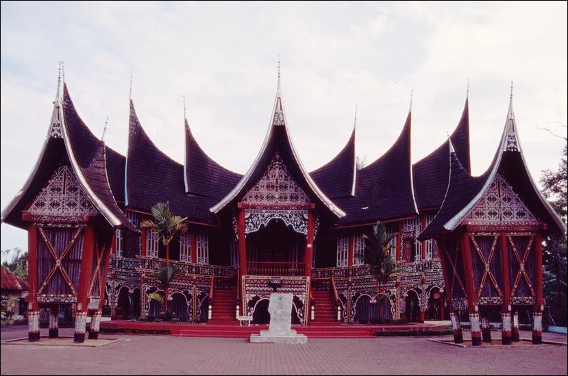 Traditional house at Paganujung near Bukittinggi, Sumatra, Indonesia