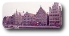 Old buildings around the Korenlei, Ghent, Belgium