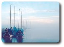 Morning mist on the Norfolk Broads, England