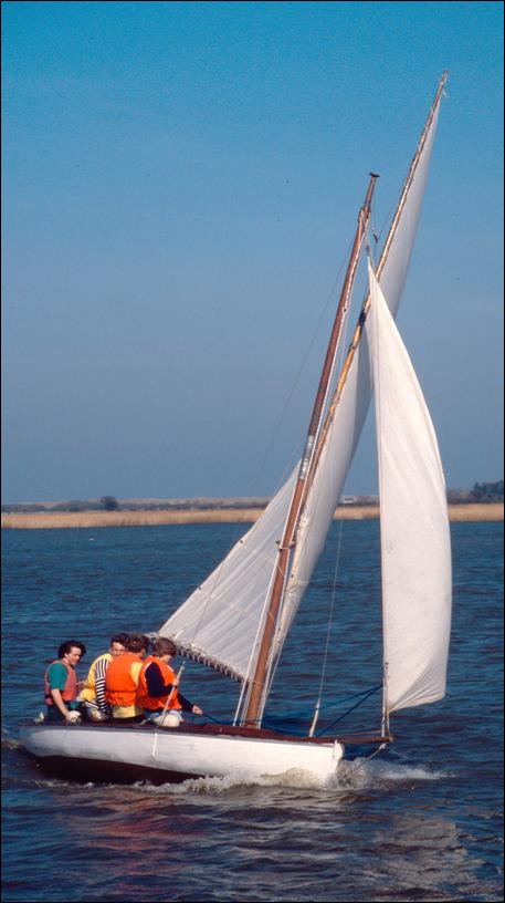 A half-decker on the Norfolk Broads, England