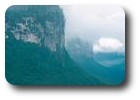 Tepuyes rising from the jungle to the clouds, Angel Falls, Venezuela
