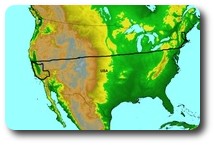 Map of North America trip