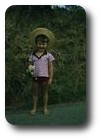 Me in a straw hat, Pwllgwaelod, Wales